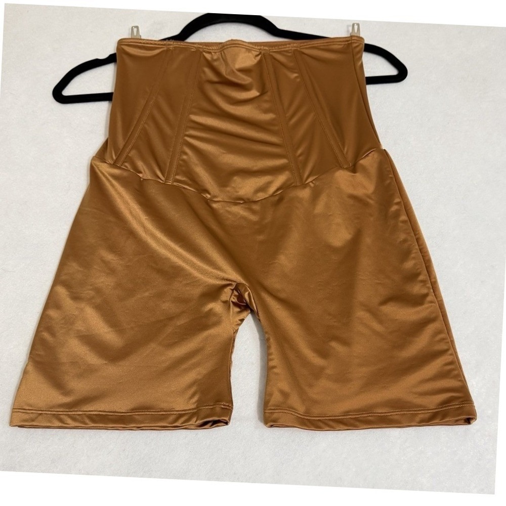 Sofia Vergara Shapewear Shorts Bronze Tummy Control High Waist‎ Size M